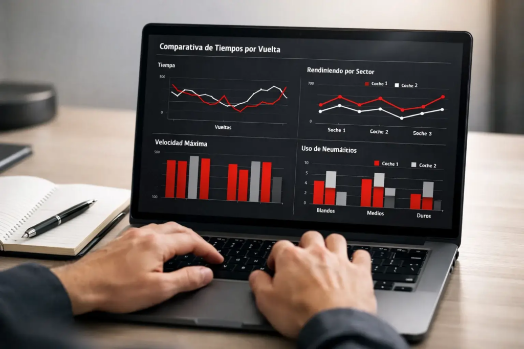 Análisis de datos de Fórmula 1 con gráficos de rendimiento de pilotos y escuderías