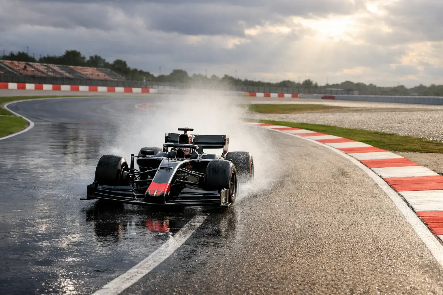 Monoplaza de F1 adaptándose a diferentes condiciones de pista